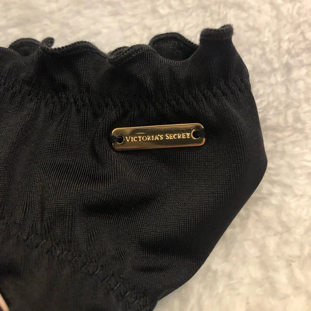 🖤5 for $20🖤 NEW Victoria’s Secret Swim Cinched Cheeky Bikini Bottoms in Black - Picture 10 of 15